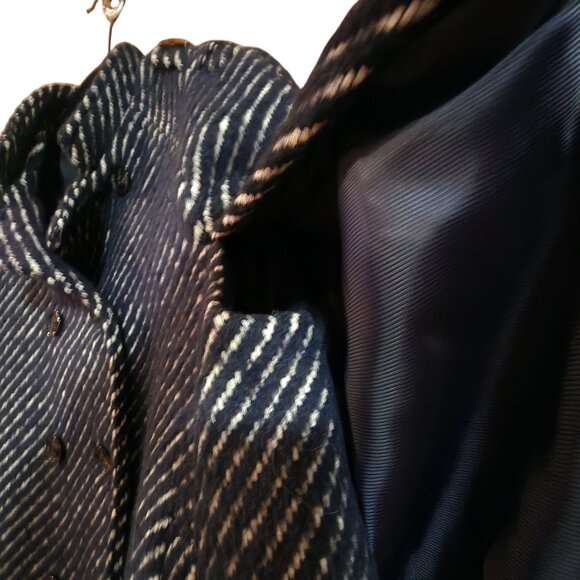 Banana Republic Textured Diagonal Stripe Cape Jacket S - Picture 3 of 5